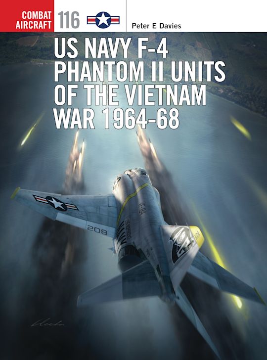 Book cover of 'US Navy F-4 Phantom II Units of the Vietnam War 1964-68' with a fighter jet and text.