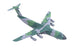 Camouflage C-5 airplane model on a white background