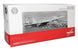 Box packaging for a Herpa miniature model kit, featuring a white and red design with a black-and-white photo of a Tupolev TU-144S aircraft on the front.