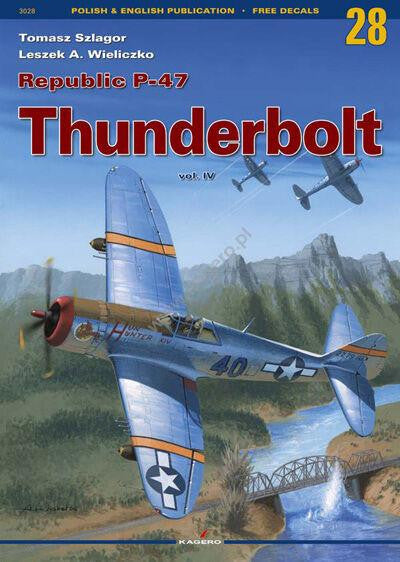 Book cover of Republic P-47 Thunderbolt with an illustration of the airplane and mountains in the background.