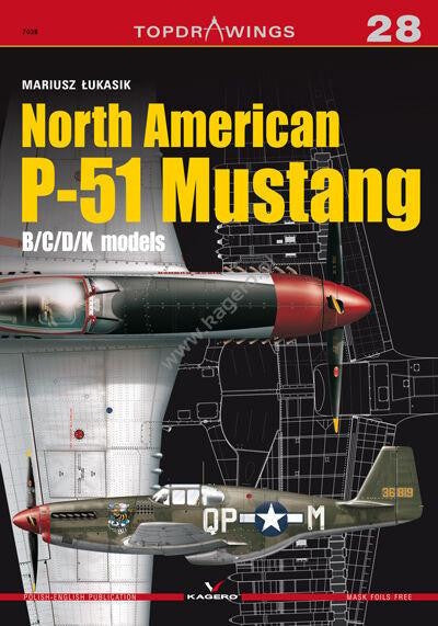 Book cover of 'North American P-51 Mustang' with airplane illustration and text.
