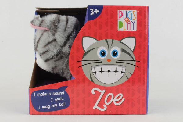 PAP09 Pugs at Play Zoe the Walking Cat Plush.