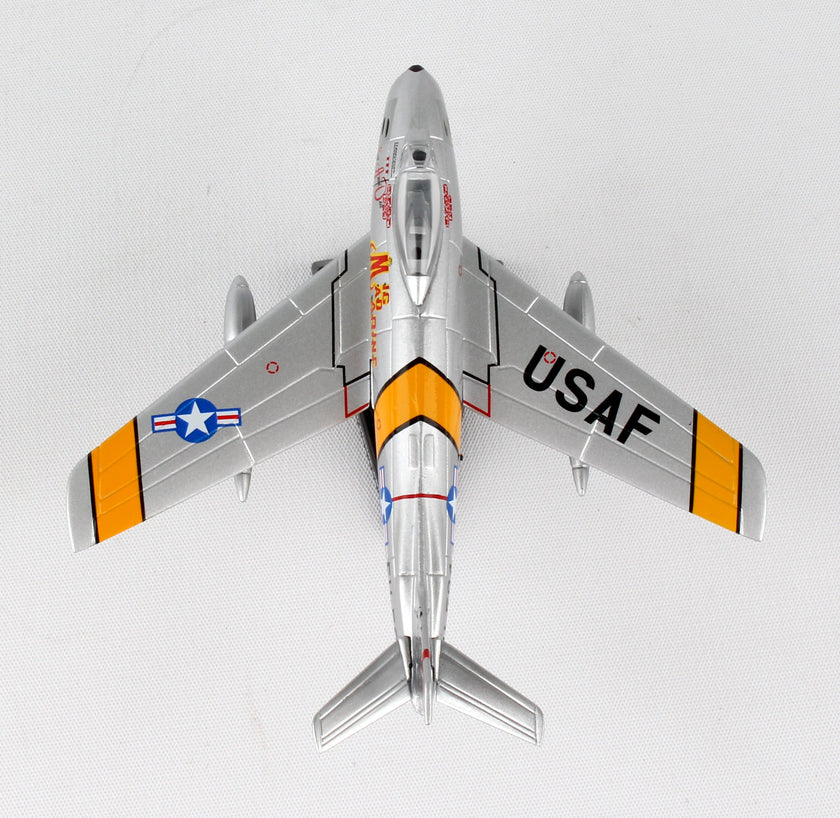 Model of a USAF airplane on a white background