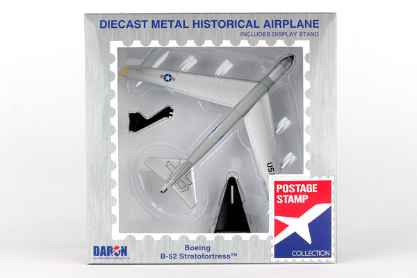 PS5391-2 POSTAGE STAMP B-52 USAF STRATOFORTRESS 1/300 SILVER Diecast Airplane Display Model