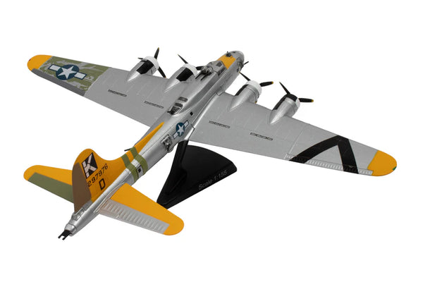 Model of a World War II bomber airplane on a white background