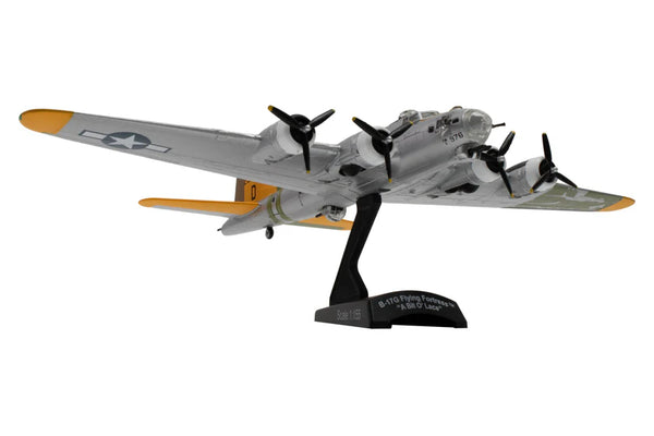 Model of a bomber airplane on a white background