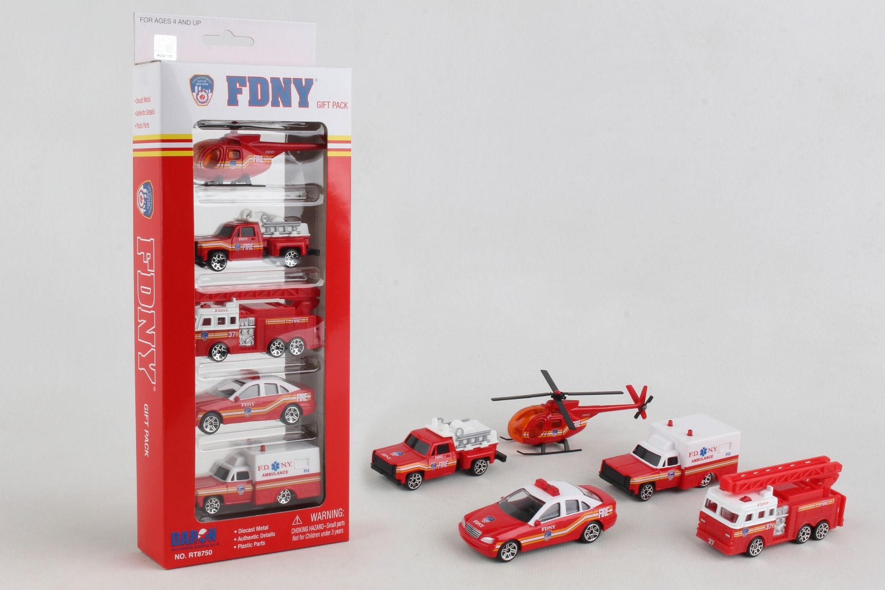 RT8750 FDNY 5 PIECE VEHICLE GIFT SET