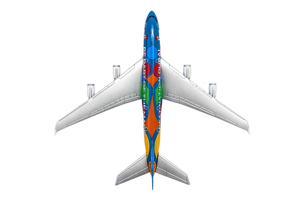 Colorful airplane model on a white background