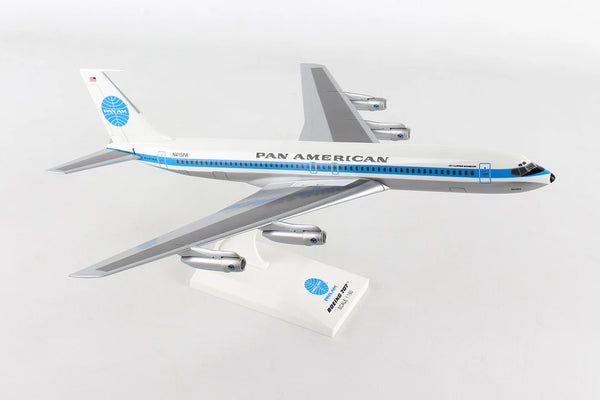Model airplane with Pan American logo on a white background