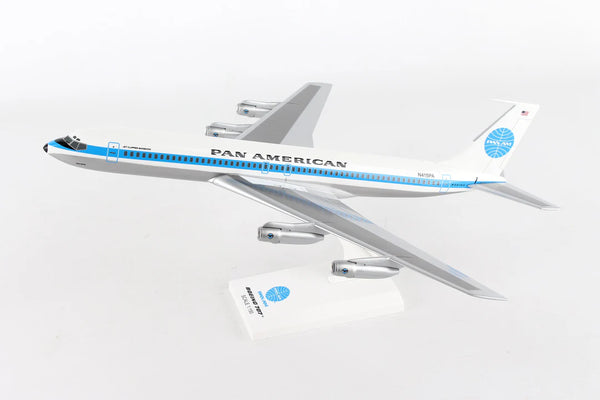 SKYMARKS PAN AM 707 1/150 JET CLIPPER MONSOON REG#N415PA Desktop Airplane Model.