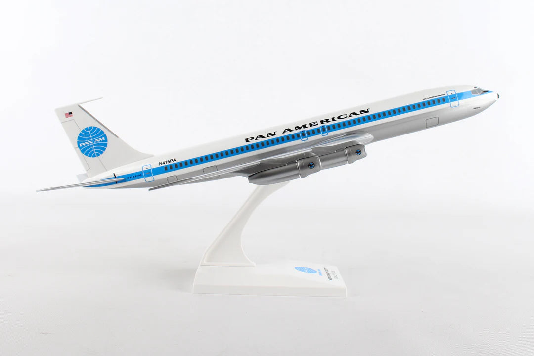 SKYMARKS PAN AM 707 1/150 JET CLIPPER MONSOON REG#N415PA Desktop Airplane Model.