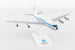 Model airplane of Pan American on a white stand with a white background