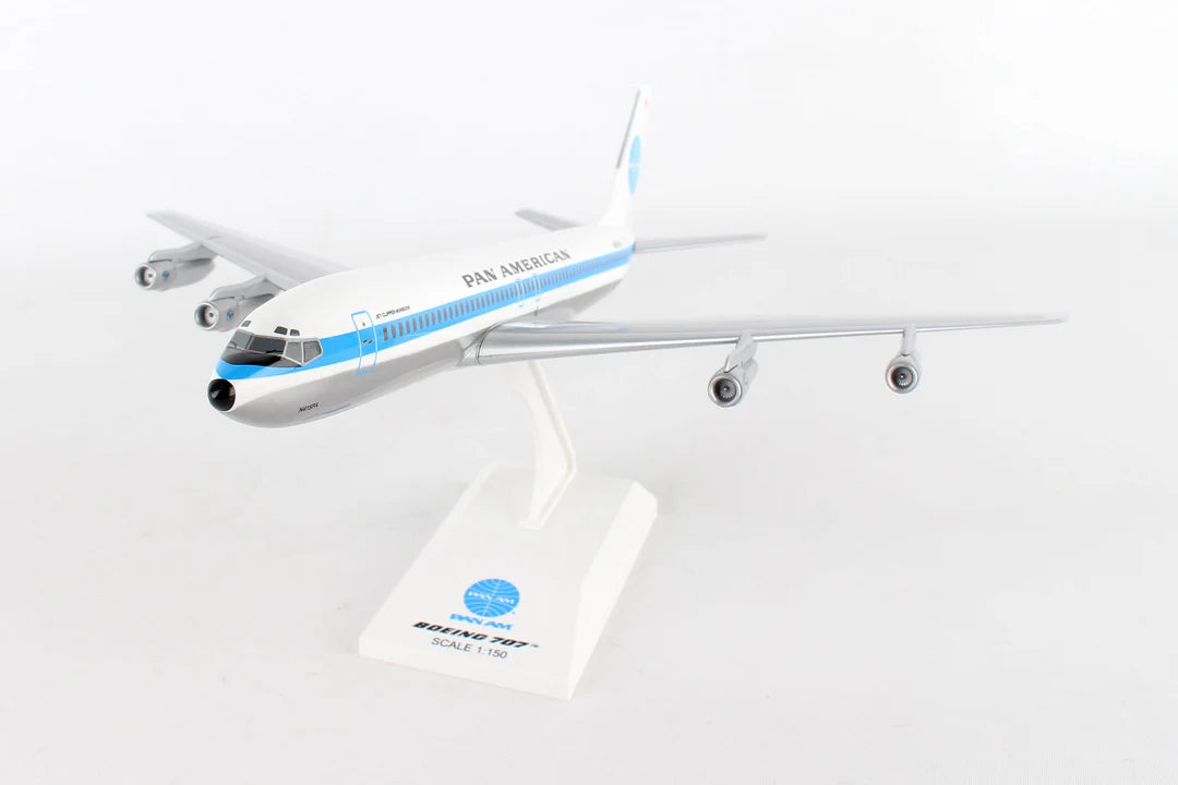 Model airplane with 'Pan Am' branding on a white background