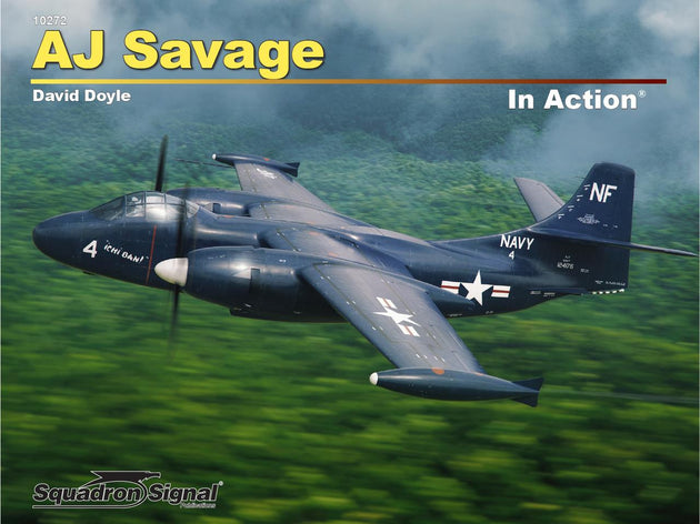 Book cover of 'AJ Savage In Action' with a fighter jet flying over a green landscape.