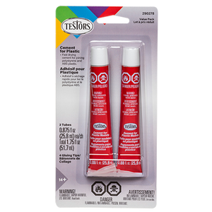 290278 Testors Cement For Plastic - 2 pack with glue tip applicators