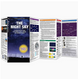 A folding educational poster about 'The Night Sky' shown partially unfolded, with a dark blue sky cover, stars, moon, and colorful informational panels behind it on a white background.
