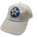 A white baseball cap with a star emblem in the center, representing the United States Army Air Corps.