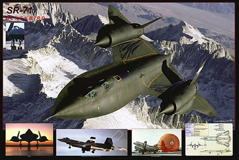 sr-71 blackbird military aircraft poster
