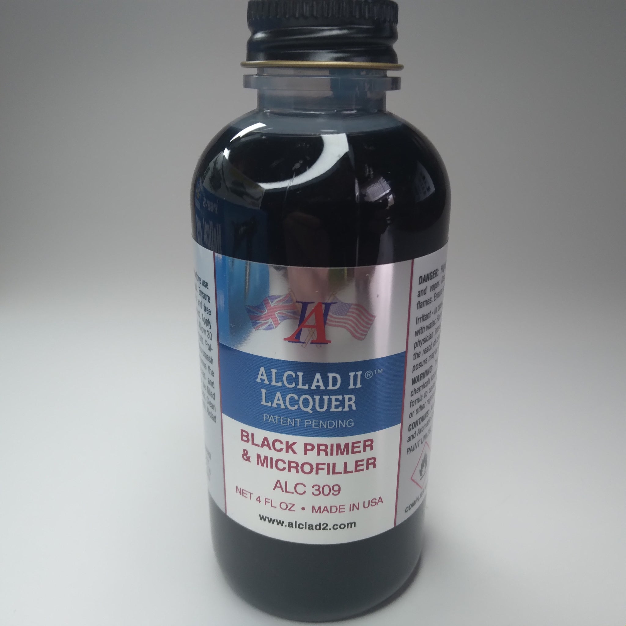 ALC-309 Alclad II 4oz. Bottle Black Primer & Microfiller