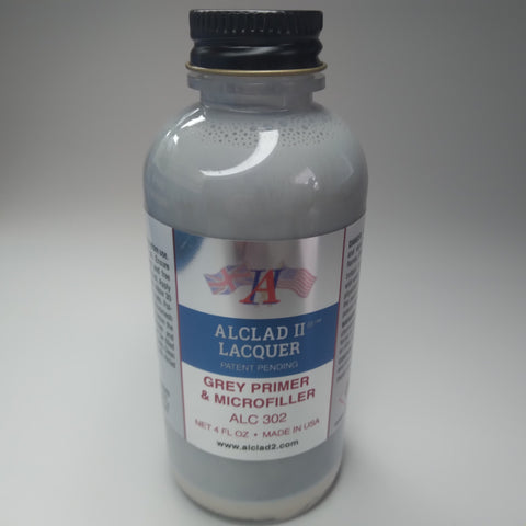 ALC-302 Alclad II 4oz. Bottle Grey Primer & Microfiller