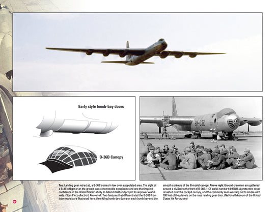 b-36 peacemaker airplane book, back cover.