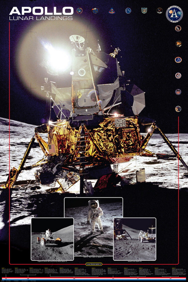 apollo moon space poster